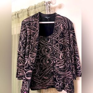 Onyx Nite Jacket & Tank glittery / sparkly